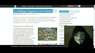 Le protestantisme en Suisse refuge des huguenots [upl. by Deeann]