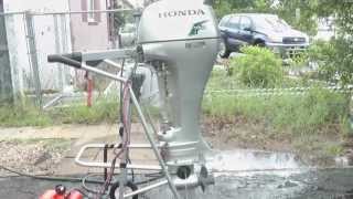 8hp Honda longshaft tiller 4 stroke outboard motor [upl. by Na]