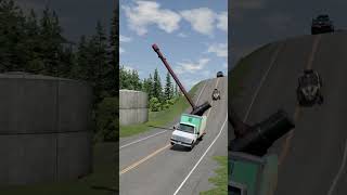 Cars amp Cargo Van vs Giant Hammer  BeamNGDrive [upl. by Trebliw]