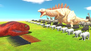 Titanoboa or Mammals  Who is strongest in Jurassic Park Evolution  Animal Revolt Battle Simulator [upl. by Ettenaej]