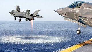 Hypnotic Operations of 130 Million F35 on US Navy Carrier at Sea [upl. by Dituri541]