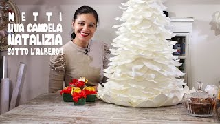 Tutorial candela fai da te  Facciamo una fiore colorato e profumato in un vasetto di cera graffiato [upl. by Ymmor484]