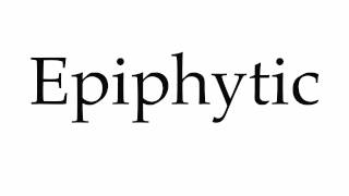 How to Pronounce Epiphytic [upl. by Draw]