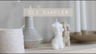 How To Make Handmade Scented Candles With Mould  DIY Soy Wax Candle Tutorial [upl. by Tica795]