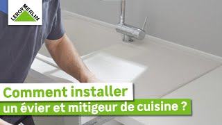 Comment installer un évier et mitigeur de cuisine en 10 étapes  Tuto intermédiaire  Leroy Merlin [upl. by Lanford]