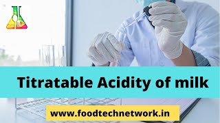 Milk Testing Titratable Acidity of Milk Live Lab testing  experiment foodtechnetwork [upl. by Billi]