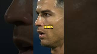 lip reader revealed what Ronaldo says to himself before free kicks 😱😳messi football cristiano [upl. by Dugald86]