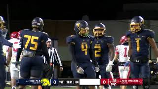 OHSAA Division 1 Region 1  Whitmer Panthers Varsity Football vs John Marshall High School [upl. by Zumwalt199]