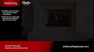 Grand Canyon Gas Logs  Vented Gas Logs  Dreifuss Fireplaces [upl. by Arved883]