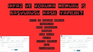 İNFAZ VE KORUMA✅MEMURU İŞ BAŞVURUSU NASIL YAPILIR [upl. by Yot63]