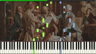 Salieris march of welcome Mozart Arrangement Piano Tutorial Synthesia [upl. by Lyns]