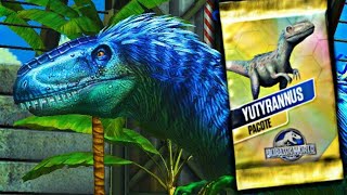 Pacote do Yutirannus Torneio 3 T Rex Azul com Penas Jurassic World O Jogo The Game [upl. by Ynavoj]