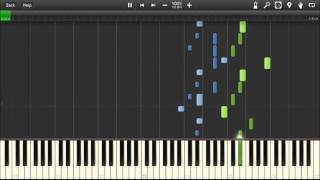 Professor Layton vs Phoenix Wright  Main Theme  Piano tutorial Synthesia [upl. by Abixah]