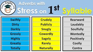 Adverbs with stress 😐 on first syllable  Stress words List [upl. by Noraed70]