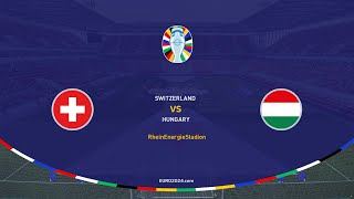 UEFA EURO 2024 Suiza vs Hungría Grupo A SIMULACIÓN PES2021 4K [upl. by Adnah332]