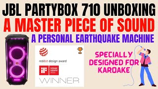 JBL PARTYBOX 710 UNBOXING I BEST PARTYBOX SPEAKER I BEST KARAOKE SPEAKER I A Earthquake Machine JBL [upl. by Rebmyk]