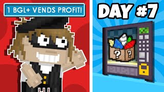 I Built a SSP VEND SHOP and Made TONS of PROFITS 7 DAYS Growtopia [upl. by Myrtie40]