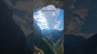 most scenic via ferrata in Peja Kosovo travel hiddengems kosova backpacking budget hiking [upl. by Earized304]