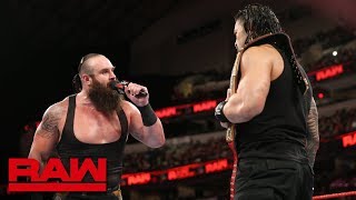 Roman Reigns and Braun Strowman call out Brock Lesnar Raw Sept 17 2018 [upl. by Hgielram]