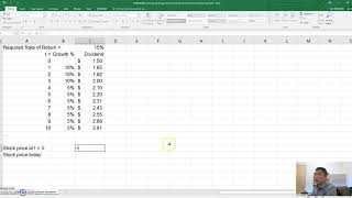 Stock Valuation with Variable Dividend Growth Rate in Excel [upl. by Gnolb]