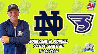 Notre Dame vs Stonehill 11624 Free College Basketball Picks and Predictions  NCAAB Pick [upl. by Eoz]