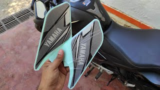 Yamaha Fz v3 Tank Modification  fzs v3 tank pad installation  How to install Tank Pad Sticker [upl. by Lehpar287]