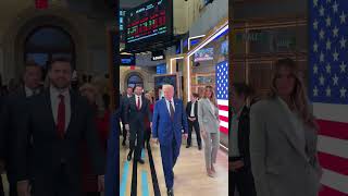 US Presidentelect Trump set to ring opening bell at New York Stock Exchange [upl. by Einoj]