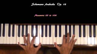 Schumann Arabeske Op 18 Piano Tutorial Part 2 [upl. by Strohl3]