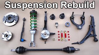 How to Install a COMPLETELY New Front Suspension in your Car or Truck [upl. by Razatlab4]