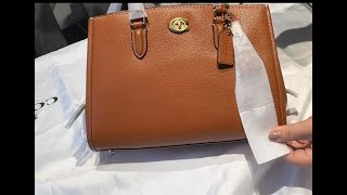 Best for everyday Coach CarryallBrooke 28 in Burnished Amber whatsinmybag holiday unboxing [upl. by Leamhsi]