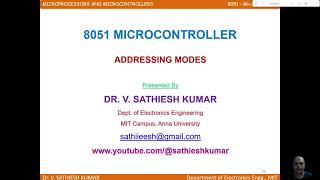 Addressing Modes of 8051 Microcontroller [upl. by Pontius]