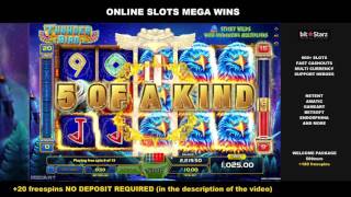 Thunder Bird x345 10 Bet 3450 Huge Win Online Slots GameArt BitStarz Online Casino [upl. by Atinahs]