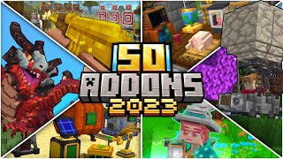 TOP 50 ADDONS DE 2023 PARA MINECRAFT PE BEDROCK [upl. by Leonsis]