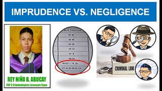 Difference between Imprudence and Negligence [upl. by Odin14]