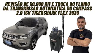 Jeep Compass 20 16v Tigershark Flex 2020 troca fluido transmissão automática pastilhas freio tras [upl. by Hsiwhem]