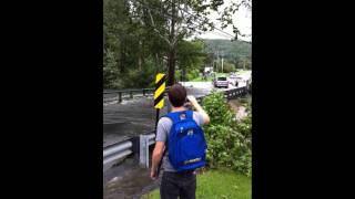 Hurricane Irene flooding Musconetcong River Hackettstown NJ 1 of 2 [upl. by Torin205]