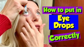 How To Put In Eye Drops Correctly  Instilling Eye Drops Nursing Skill Tutorial [upl. by Akinajnat]