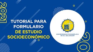 Tutorial Estudio Socioeconómico UEES [upl. by Atiuqat]