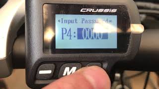 Adjust top speed on Crussis ebike computer KD58C Bafang engine [upl. by Eceinhoj753]