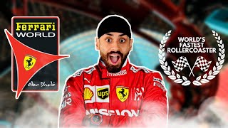 FERRARI WORLD ABU DHABI Guide  ft World’s Fastest Rollercoaster [upl. by Enyala336]