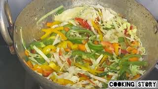 Veg Noodles Cooking Story Chinese [upl. by Hsirrehc]