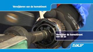 SKF  Montageprocedure van de nieuwe homokineet VKJA 5342 Renault Laguna I 18 [upl. by Corney990]