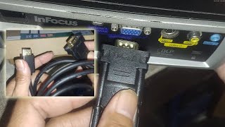 PAKAI Kabel konverter HDMI KE VGA BUAT PROYEKTOR LAMA YG MASIH INPUT VGA DAN RCA [upl. by Anissej24]