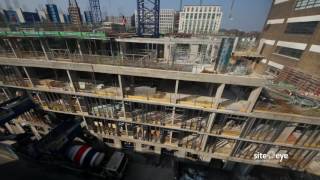 Hotel Development Kings Cross  Construction Time Lapse Jul  Oct 2016 [upl. by Zorina]