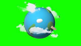 4K Planet Earth Globe Rotating Green Screen 1 [upl. by Lletnohs7]