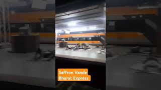 saffronvandebharat Express Train brand New Rake at Meerut City junction for New journey shorts 😄 [upl. by Henley361]