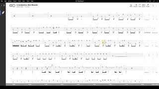 Lombelico del mondo  Jovanotti  Tablatura e base Senza Basso  Backing bass track  NO BASS [upl. by Asital]