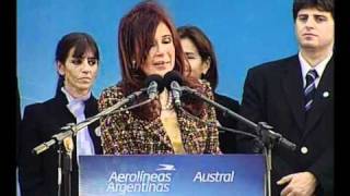 Cristina Fernández de Kirchner Aerolineas Argentinas [upl. by Winwaloe]