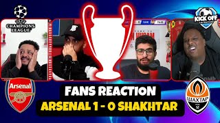 ARSENAL amp RIVAL HATERS FANS REACTION TO ARSENAL 10 SHAKHTAR  2425 UEFA CHAMPIONS LEAGUE [upl. by Yelsgnik]