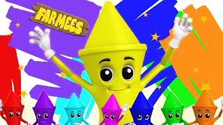 Crayon Color Song  Color Song For Children  Kindergarten Nursery Rhymes By Farmees [upl. by Burner]